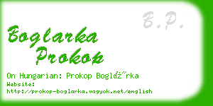 boglarka prokop business card